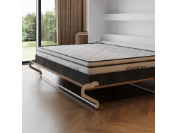 Murphy bed 140x200 horizontal (M2 55cm depth) White/Wild Oak