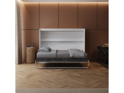 Murphy bed 140x200 horizontal (M2 55cm depth) White/Wild Oak