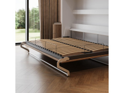 Murphy bed 140x200 horizontal (M2 55cm depth) White/Wild Oak