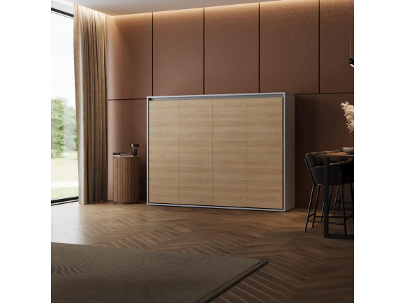 SMARTBett Schrankbett M2 Horizontal 100x200 mit Polsterrahmen