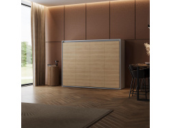 SMARTBett wall bed M2 Horizontal 100x200 with upholstered...