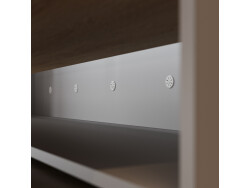 Schrankbett SMARTBett  140x200 Horizontal (M2 55cm Tiefe) Perlgrau/Kaiser Eiche
