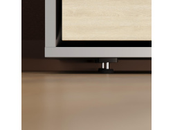 Schrankbett SMARTBett  140x200 Horizontal (M2 55cm Tiefe) Perlgrau/Kaiser Eiche