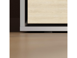 Schrankbett SMARTBett  140x200 Horizontal (M2 55cm Tiefe) Perlgrau/Kaiser Eiche