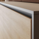 Schrankbett SMARTBett  140x200 Horizontal (M2 55cm Tiefe) Perlgrau/Kaiser Eiche