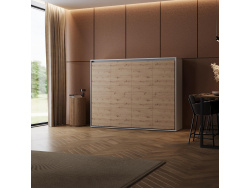 SMARTBett wall bed M2 Horizontal 100x200 with upholstered...