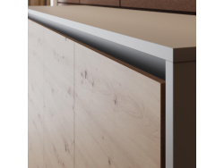 Murphy bed SMARTBett  140x200 Horizontal (M2 55cm depth) Pearl Grey/Wild Oak