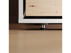 Murphy bed SMARTBett  140x200 Horizontal (M2 55cm depth) Pearl Grey/Wild Oak without upholstered frame incl.Lighting Set