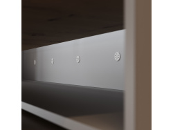 Murphy bed SMARTBett  140x200 Horizontal (M2 55cm depth) Pearl Grey/Wild Oak without upholstered frame incl.Lighting Set