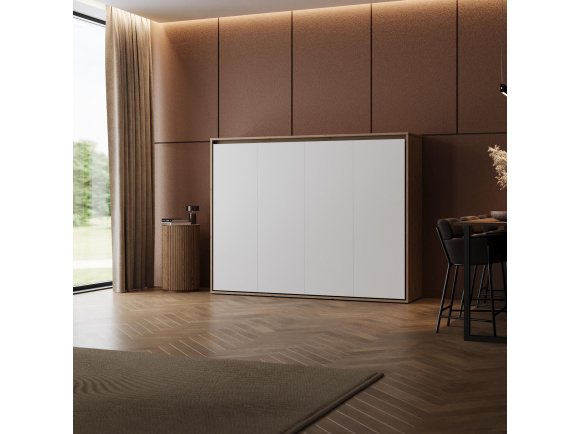 SMARTBett wall bed M2 Horizontal 100x200 with upholstered frame