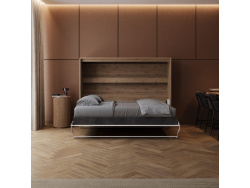 Murphy bed SMARTBett 140x200 Horizontal(M2 55cm depth) Wild Oak/White