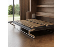 Murphy bed SMARTBett 140x200 Horizontal(M2 55cm depth) Wild Oak/Anthracite incl. lighting without upholstery frame