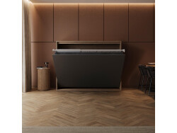 Murphy bed SMARTBett 140x200 Horizontal(M2 55cm depth) Wild Oak/Anthracite incl. lighting without upholstery frame