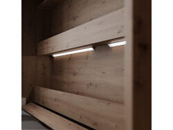 Murphy bed SMARTBett 140x200 Horizontal(M2 55cm depth) Wild Oak/Anthracite incl. lighting without upholstery frame