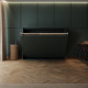 Murphy bed SMARTBett 140x200 Horizontal(M2 55cm depth) Rock green without lighting with upholstered frame