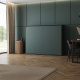 Murphy bed SMARTBett 140x200 Horizontal(M2 55cm depth) Rock green without lighting with upholstered frame