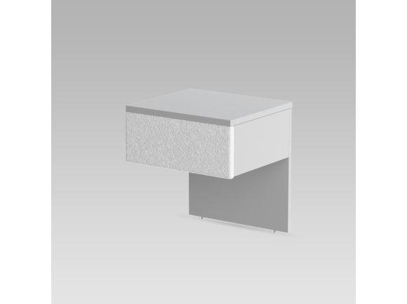 SMARTBett bedside table Classic white / wild oak