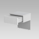 SMARTBett HANGING NIGHTSTAND.( 40cm depth) Pearl grey/White Fabric.
