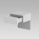 SMARTBett HANGING NIGHTSTAND.( 40cm depth) Pearl grey/White Fabric.