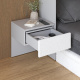 SMARTBett HANGING NIGHTSTAND.( 40cm depth) Pearl grey/White Fabric.