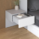 SMARTBett HANGING NIGHTSTAND.( 40cm depth) Pearl grey/White Fabric.