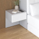 SMARTBett HANGING NIGHTSTAND.( 40cm depth) Pearl grey/White Fabric.