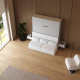 SMARTBett HANGING NIGHTSTAND.( 40cm depth) Pearl grey/White Fabric.