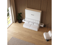 SMARTBett HANGING NIGHTSTAND.( 40cm depth) White / White Fabric.