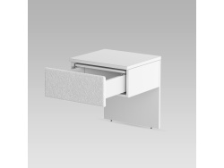 SMARTBett HANGING NIGHTSTAND.( 40cm depth) White / White Fabric.