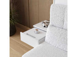 SMARTBett HANGING NIGHTSTAND.( 40cm depth) White / White Fabric.