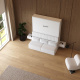 SMARTBett HANGING NIGHTSTAND.( 40cm depth) White / White Fabric.