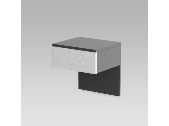 SMARTBett bedside table Classic white / wild oak