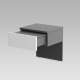 SMARTBett HANGING NIGHTSTAND.( 40cm depth) Anthracite / White Fabric.