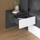SMARTBett HANGING NIGHTSTAND.( 40cm depth) Anthracite / White Fabric.