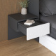 SMARTBett HANGING NIGHTSTAND.( 40cm depth) Anthracite / White Fabric.