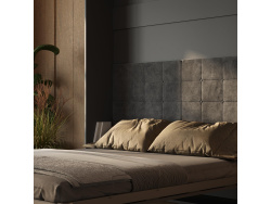 Murphy bed with Sofa M1 180x200 vertical Anthracite incl. SOFA Anthracite without armrests