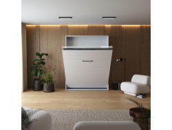 Murphy bed M1(40 cm depth) 140x200 Vertical White/White Without upholstered frame 140x200cm