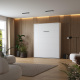 Murphy bed M1(40 cm depth) 140x200 Vertical White/White Without upholstered frame 140x200cm