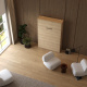 Murphy Bed M1 (40 cm Depth) 140x200 Vertical Kaiserberg Oak Without Upholstered Frame 140x200cm