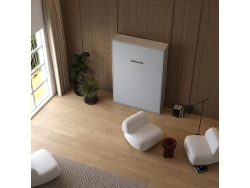 Murphy bed M1(40 cm depth) 140x200 Vertical Pearl Grey