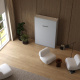 Murphy bed M1(40 cm depth) 140x200 Vertical Pearl Grey
