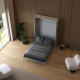 Murphy bed M1(40 cm depth) 140x200 Vertical Pearl Grey
