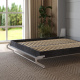 Murphy bed M1(40 cm depth) 140x200 Vertical Pearl Grey with upholstered frame 140x200cm