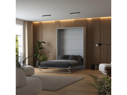 Murphy bed M1(40 cm depth) 140x200 Vertical Pearl Grey Without upholstered frame 140x200cm