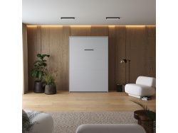 Murphy bed M1(40 cm depth) 140x200 Vertical Pearl Grey Without upholstered frame 140x200cm