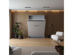 Murphy bed M1(40 cm depth) 140x200 Vertical Pearl Grey Without upholstered frame 140x200cm
