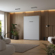 Murphy bed M1(40 cm depth) 140x200 Vertical Pearl Grey Without upholstered frame 140x200cm