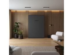 Schrankbett M1(40 cm Tiefe) 140x200 Vertikal Anthrazit
