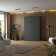 Schrankbett M1(40 cm Tiefe) 140x200 Vertikal Anthrazit
