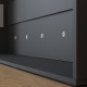 Schrankbett M1(40 cm Tiefe) 140x200 Vertikal Anthrazit/Kaiserberg Eiche